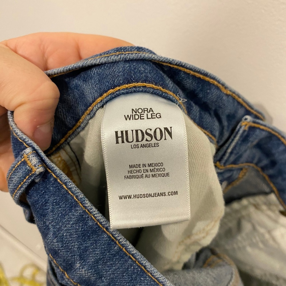 Hudson Nora High Rise Wide Leg 70s Jeans Effortless Relaxed 100% Cotton Size 27 - Picture 7 of 7
